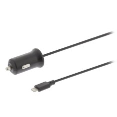 Incarcator auto 2.4A Apple Lightning negru Sweex