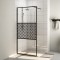 vidaXL Paravan duș walk-in, negru, 100x195 cm, sticlă ESG transparentă 151030