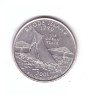 Moneda SUA 25 centi/quarter dollar 2001 P, Rhode Island 1790, stare buna, curata, America de Nord, Cupru-Nichel