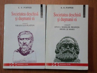 SOCIETATEA DESCHISA SI DUSMANII EI de K.R. POPPER VOL.I-II foto