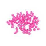 Set 250 margele plastic Cracked, diametru 6 mm, 30 g, Roz, Crisalida