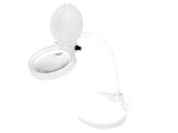 Lupă de masă LOGILINK WZ0067 cu lumină LED 8dpt și 32dpt, USB, &Oslash;100mm