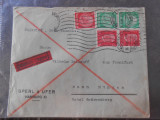 Plic circulat Germania, 1933, Reich, francatura multipla, stare buna