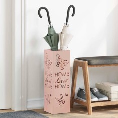 vidaXL Suport pentru umbrele Roz 15.5 x 15.5 x 49 cm Oțel