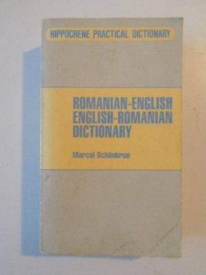 ROMANIAN-ENGLISH/ENGLISH-ROMANIAN DICTIONARY de MARCEL SCHONKRON 1991 foto