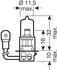 Bec 12V H3 55 W Original Osram 64939 64151 foto