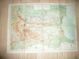 Harta RP Bulgaria 1956 , dim.= 68x50cm ,cateva reparatii pe spate