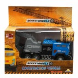 Cumpara ieftin Vehicul de constructie cu excavator, Maxx Wheels, Albastru