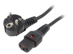 Cablu Alimentare Negru 3m CEE 7/7 la IEC C13 foto