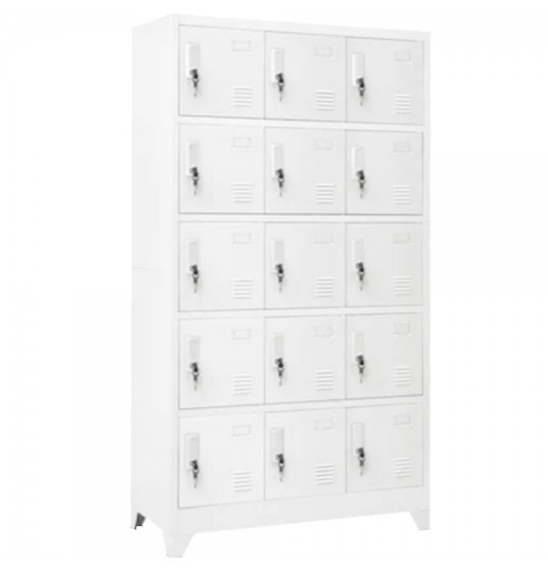 Vestiar metalic Premium pt. valori cu picioare si 15 compartimente, 900x450x1920 mm (LxlxH), PLUS