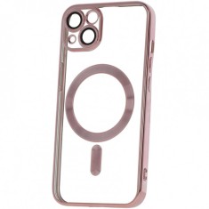 Husa MagSafe pentru Samsung Galaxy A36 A366, OEM, Color Chrome Mag, Roz Aurie foto