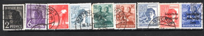 GERMANIA (ZONA ALIATA) 1947/48 &ndash; PERSONALITATI, TIMBRE STAMPILATE, F132