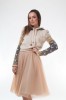 Fusta Tulle Dama Onibon Bej Clos Nude Captuseala Ivory 65cm Poliester Fabricat in Romania
