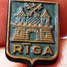 I.588 INSIGNA STICKPIN LETONIA RIGA h11mm