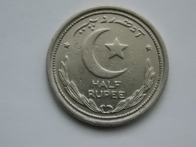 HALF RUPEE 1951 PAKISTAN foto