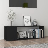 vidaXL Comodă TV, negru, 100x24x32 cm, PAL