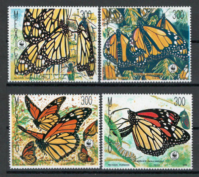 Mexic 1988 MNH - WWF: fluturi, nestampilat foto