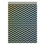 Carnet Notițe, A5, Copertă Holografică, Model Zigzag Negru, 50 File