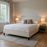 Pat Mali 160x200 cm Tapitat Nuanta Crem Somiera Inclusa (cod L8)