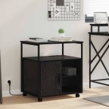 vidaXL Birou cu Stație de &Icirc;ncărcare Stejar negru 61 x 46 x 67 cm