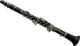 Clarinet Eb (Mi bemol) Karl Glaser, Sistem Bohm, 12 Clape+6 Inele, Ebonita, Negru/Argintiu, Geanta