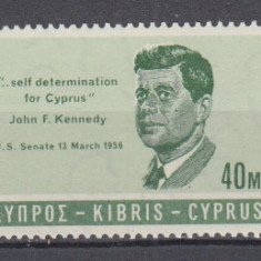 CIPRU CIPRU GREC 1965 IN MEMORIA LUI J.F.KENNEDY SERIE MNH