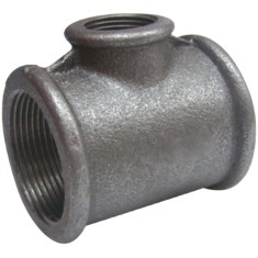 Teu redus pentru gaze, negru, 3/4 x 1/2&quot;
