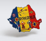 Cumpara ieftin Magnet de frigider din metal - Romania | Magnetella
