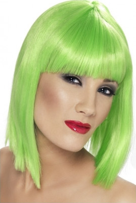 Peruca Glam verde neon foto