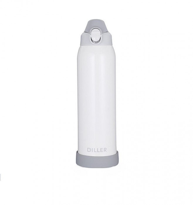 Termos inox cu pereti dubli 1000ml alb Diller Handy KitchenServ