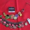 SET DESIGUAL original , colier si bratara metalice, multicolore, deosebit