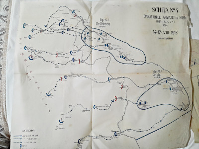 Harta. Schita nr.4, primul razboi mondial, detalii in descriere foto
