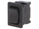 Comutator Bascule ON-OFF-ON 6A/250V Negru IP40