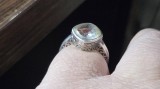 Inel argint vintage cu cristal de stanca