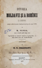 ISTORIA MOLDAVIEI SI A ROMANIEI DE N. CARRA - BUCURESTI, 1857 foto