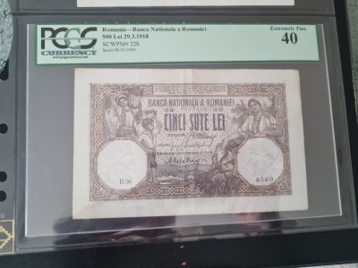 bancnota romania 500 lei 1918 PGCS 40 foto