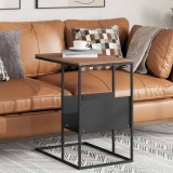 vidaXL Masă laterală, negru, 55x36x59,5 cm, lemn compozit 343104