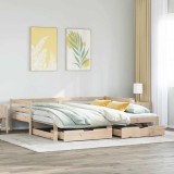 Cumpara ieftin Pat de zi cu extensie și sertare fără saltea, 90x190 cm