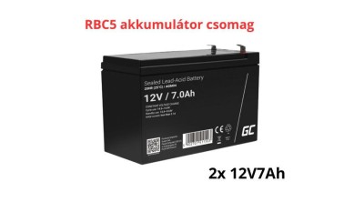 Pachet de baterii de &amp;icirc;nlocuire APC RBC5 (2x 12V 7Ah) foto