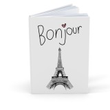 Agenda/Jurnal Paris/ Turnul Eiffel, 100 file, foaie alba, pasionatii de calatorii
