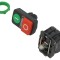 Comutator dublu 22mm roșu/verde LED