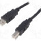Cablu USB A mufa, USB B mufa, USB 2.0, lungime 3m, negru, BQ CABLE - CAB-USBAB/3-BK