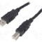 Cablu USB A mufa, USB B mufa, USB 2.0, lungime 1.8m, negru, BQ CABLE - CAB-USBAB/1.8-BK