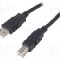 Cablu USB A mufa, USB B mufa, USB 2.0, lungime 3m, negru, BQ CABLE - CAB-USBAB/3-BK