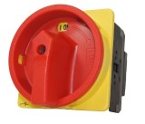 Intrerupator principal 100A 3 poli 37kW de urgenta incastrat cu placa galbena frontala 88x88mm, Omu System