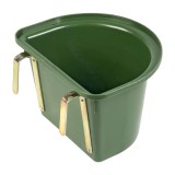 Galeata simpla cu suport agatare pentru adapare si hranire, verde