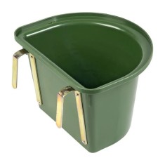 Galeata simpla cu suport agatare pentru adapare si hranire, verde