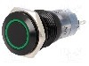 Intrerupator anti-vandalism, ON-(ON), &Oslash;16mm, ONPOW - LAS2-GQF-11E/G/12V/A/FP