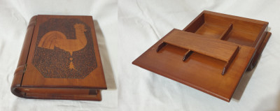 Obiect de colectie - Caseta din lemn pt Birou - Bujuterii - piesa deosebita foto