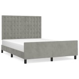 Cumpara ieftin Cadru de pat fara saltea, gri deschis, 140x200 cm, catifea